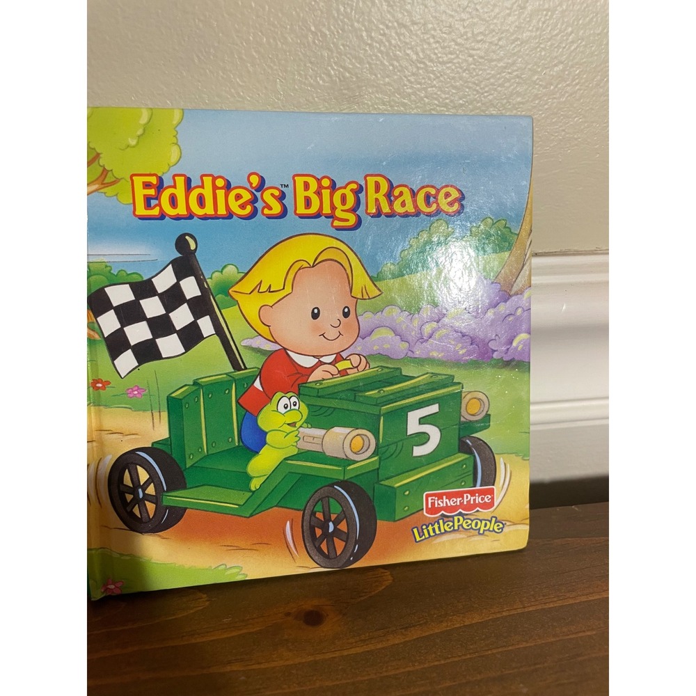 Fisher-Price Little People Board Book Set Sarah Lynn Eddie Big Race 2 Books - Picture 3 of 5